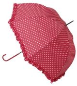 Parapluie rouge à poids blancs